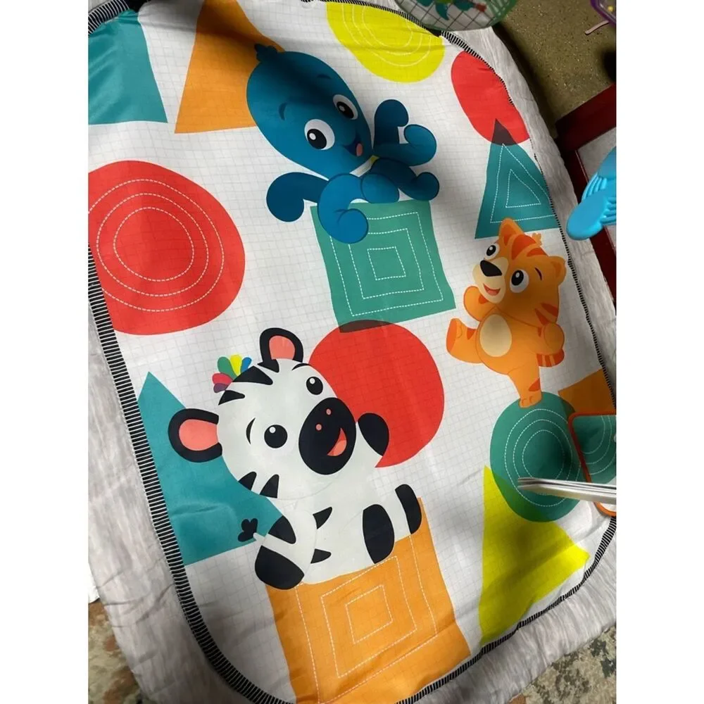 Baby Einstein Colorful Animal Baby Play Gym - Teal, Orange, Red, Blue, White